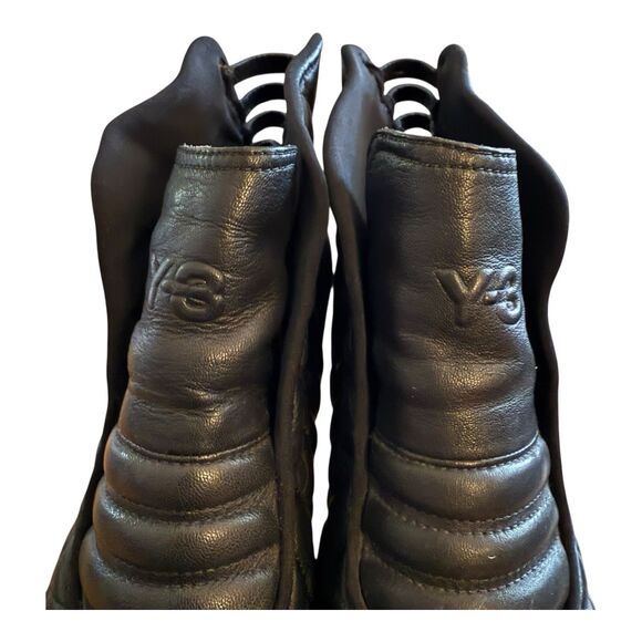 Y3 Adidas Yohji Yamamoto Womens Bootie Heels Sz UK 6.5 US 8.5 Black Quilted Boot - Picture 3 of 16